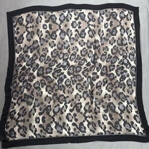 Adrienne Vittadini Silk Scarf Womens Animal Print Square Sheer Chiffon VTG‎